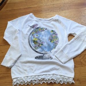 White Top with Earth design
